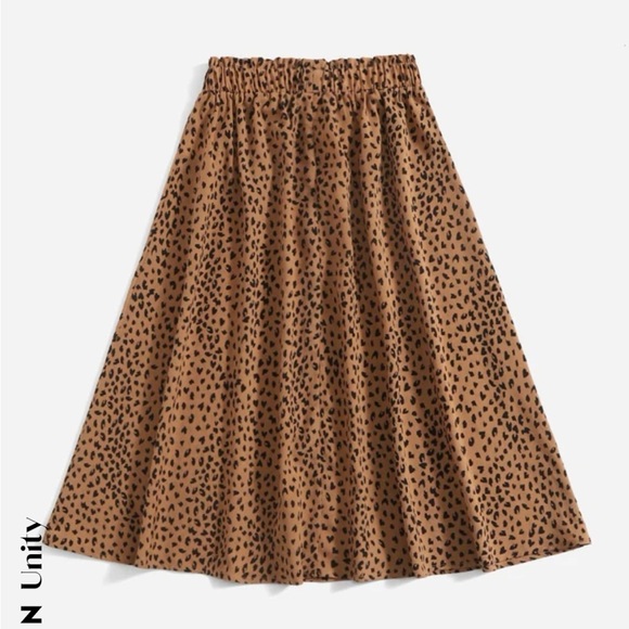 SHEIN Dresses & Skirts - SHEIN Animal Print Paper Bag High Waist Skirt XL 12 14